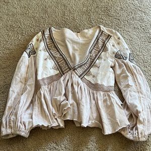 free people 3/4 sleeve top